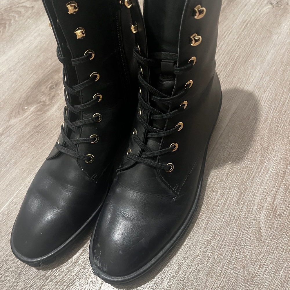 Stuart Weitzman Black lace up boots size 6.5